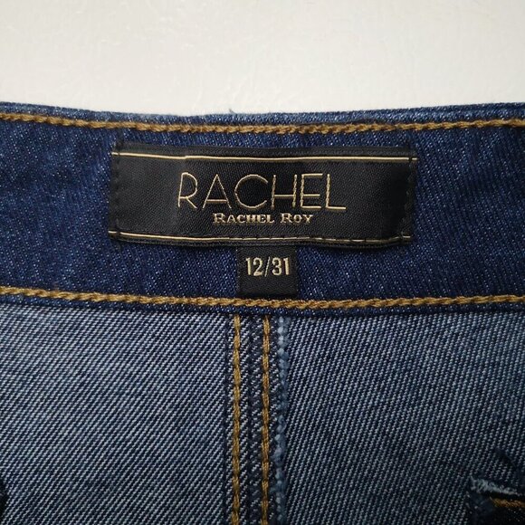 NWT Rachel Roy Awesome Ladies Size 12/31 Hight Rise Dark Wash 26" Straight Pants - Picture 3 of 16